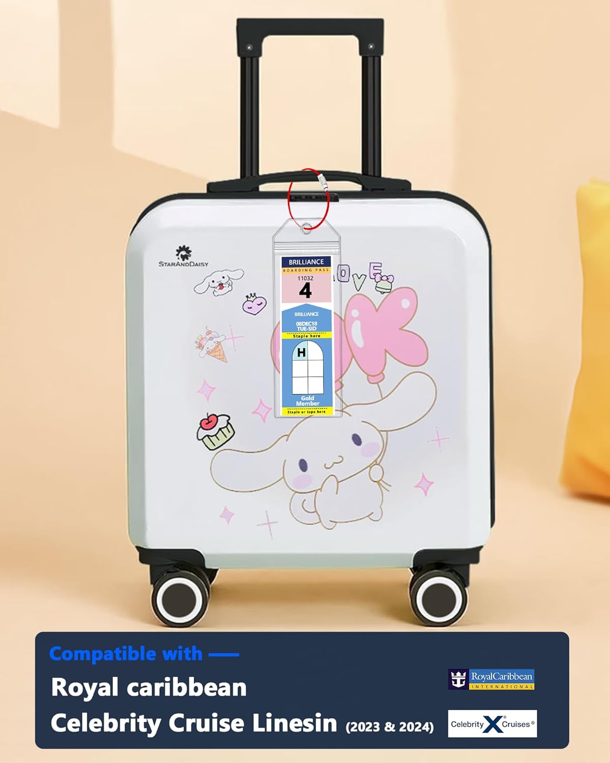 5 Pack Cruise Luggage Tags Holder for Royal Caribbean & Celebrity - Image 4