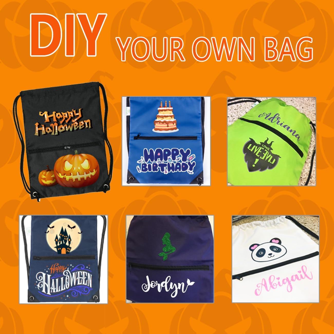 HOLYLUCK Drawstring Backpack Bag Sport Gym Sackpack - Image 3