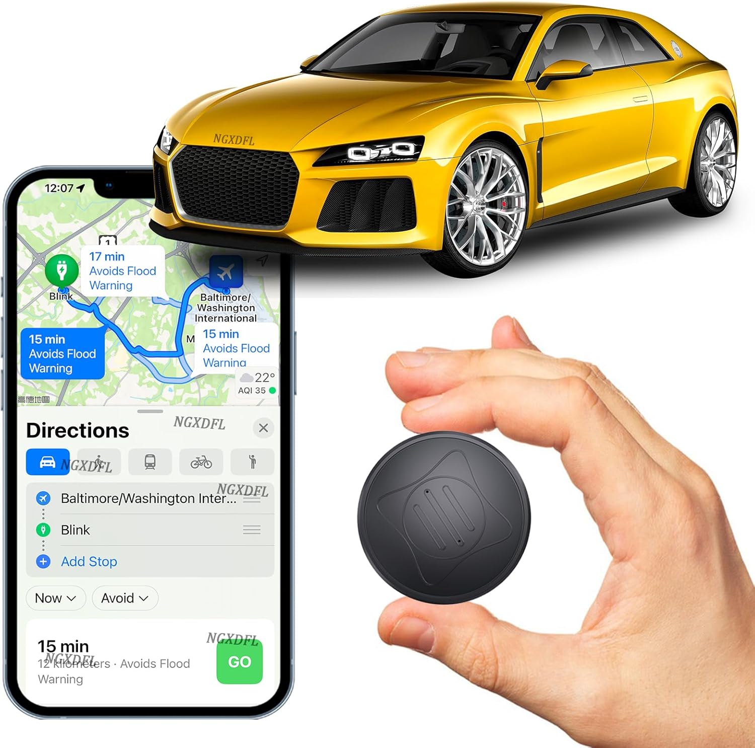 Mini GPS Tracker for Vehicles - Magnetic Real-Time GPS Tracker, No Monthly Fee, Full USA Coverage, Hidden Car Locator Tracking Device for Vehicles, Kids, Elderly, and Assets,Discreet Security Solution