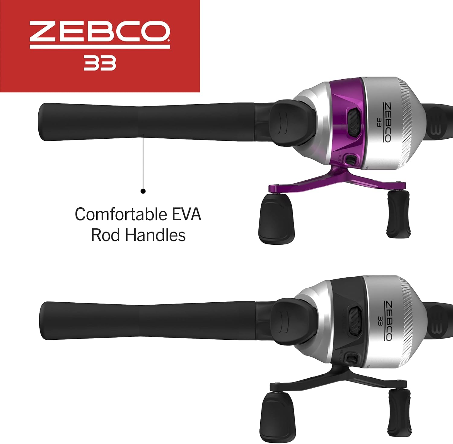 33 Spincast Reel and 2-Piece Fishing Rod Combo, 5-Foot 6-Inch Durable Fiberglass Rod, Quickset Anti-Reverse Fishing Reel with Bite Alert - Image 5