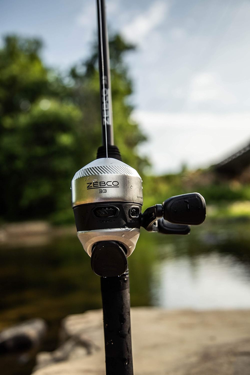 33 Spincast Reel and 2-Piece Fishing Rod Combo, 5-Foot 6-Inch Durable Fiberglass Rod, Quickset Anti-Reverse Fishing Reel with Bite Alert - Image 10