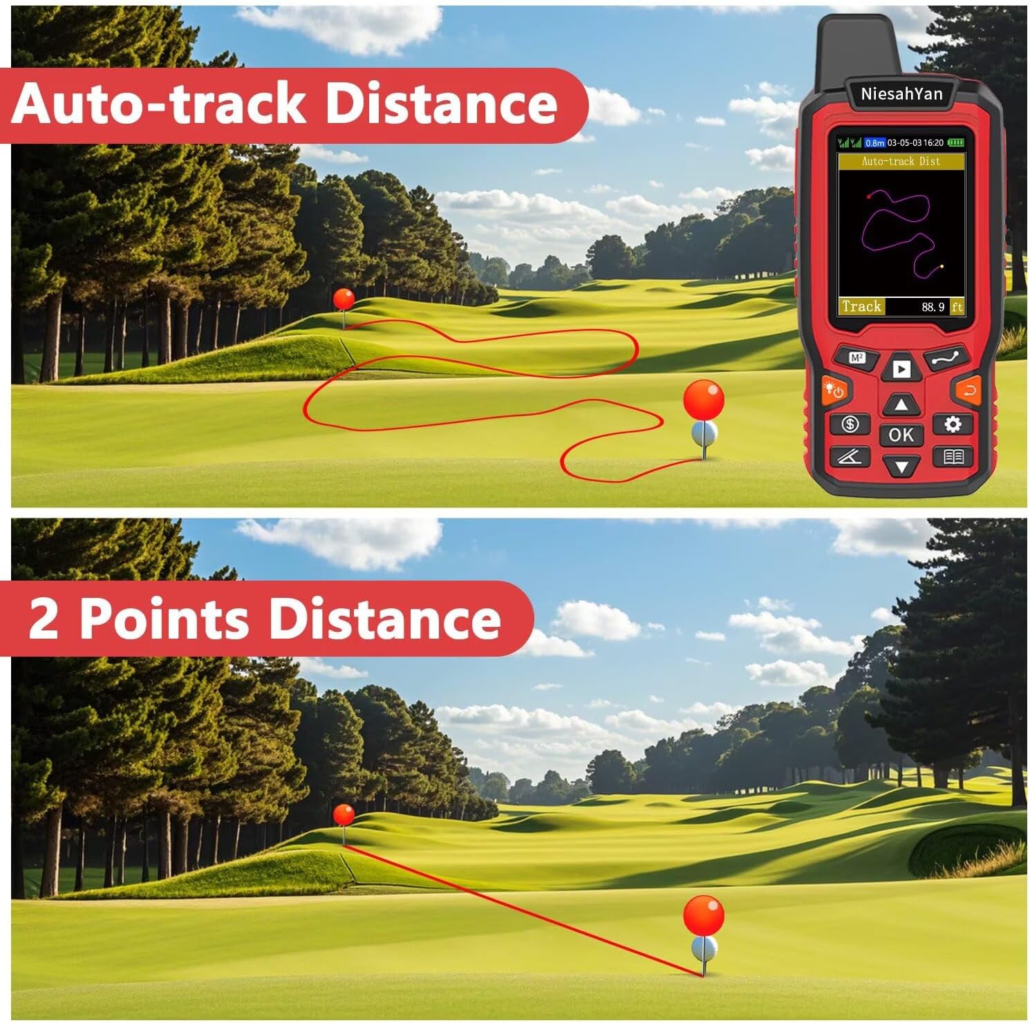 ZL180 Handheld GPS for Surveying, High Precision Rugged Land Surveying Equipment for Ranches, Garden, Farmland and Parking Area Distance Measurement - Image 3